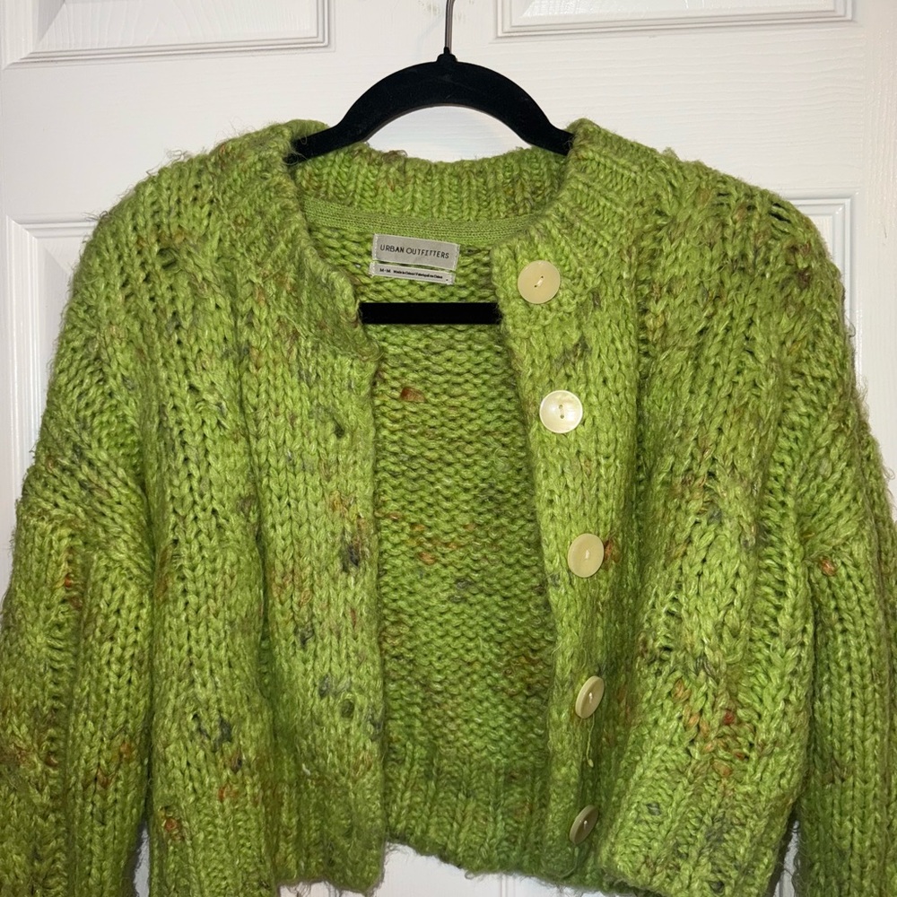 Urban Outfitters Lime Green Knit Cardigan - Picture 2 of 4